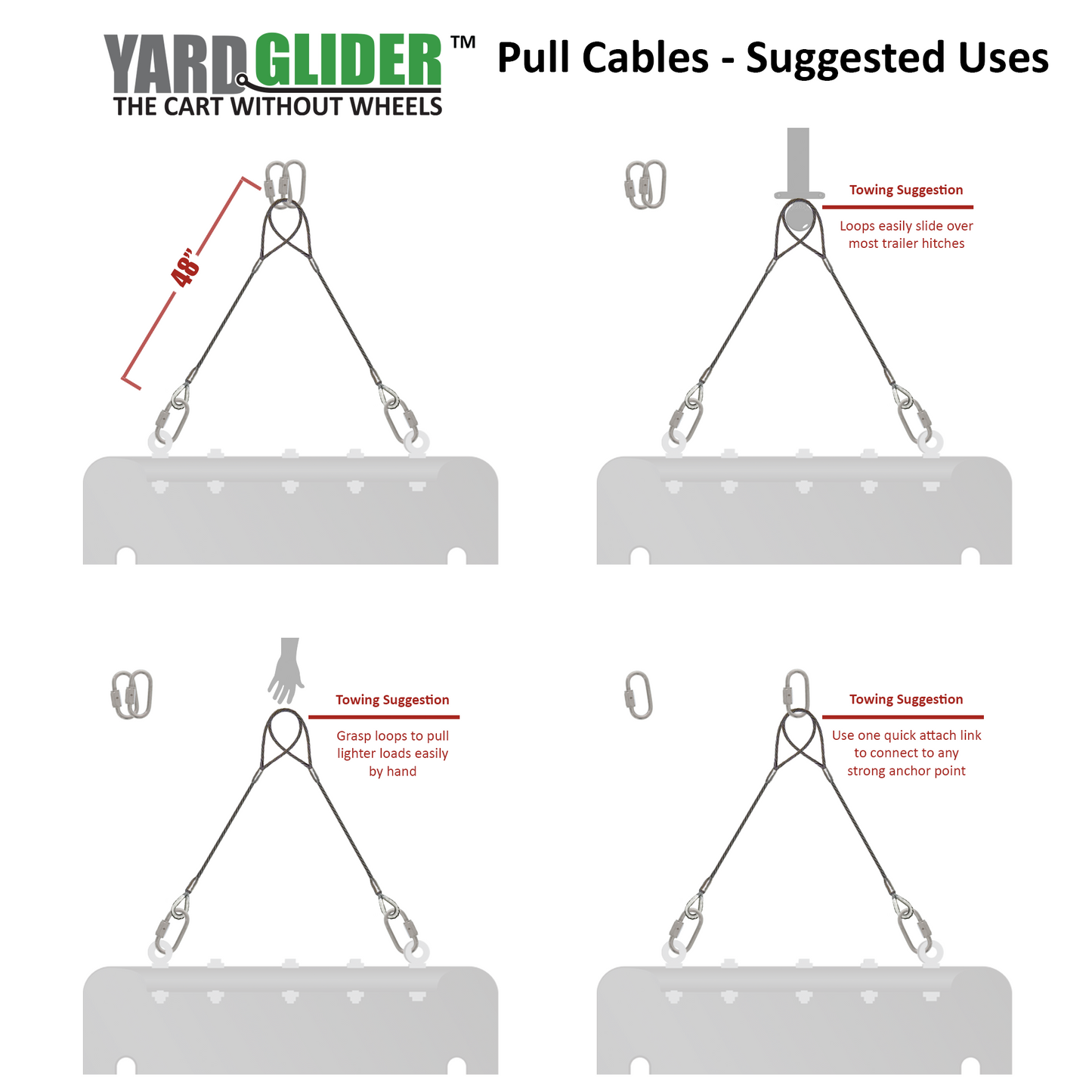 1/4" Pull Cable & Link Kit