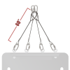 Set of 4 pull cables for Yard Gliders® with 4 eye bolts per pull bar