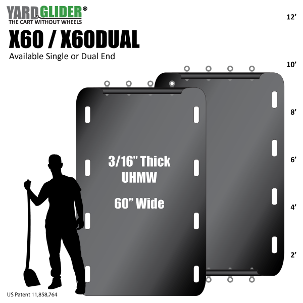 Yard Glider® X60 or X60Dual - 60" Wide Strongest or Heavy Commercial sale
